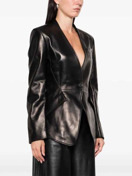 Geci Alexander McQueen Alexander McQueen Nappa Blazer Black Femei (BM 19325028) 3