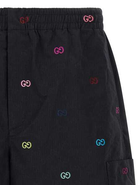 Pantaloni Gucci Gucci Multicolor Fil Coup Bermuda Shorts Black Barbati (BM 19325097) 3