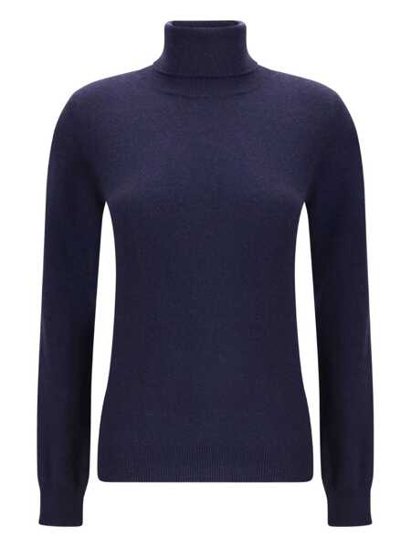 Pulovere Balenciaga Balenciaga Standard Turtleneck Turtleneck Sweater BLUE Femei (BM 19325292) 1