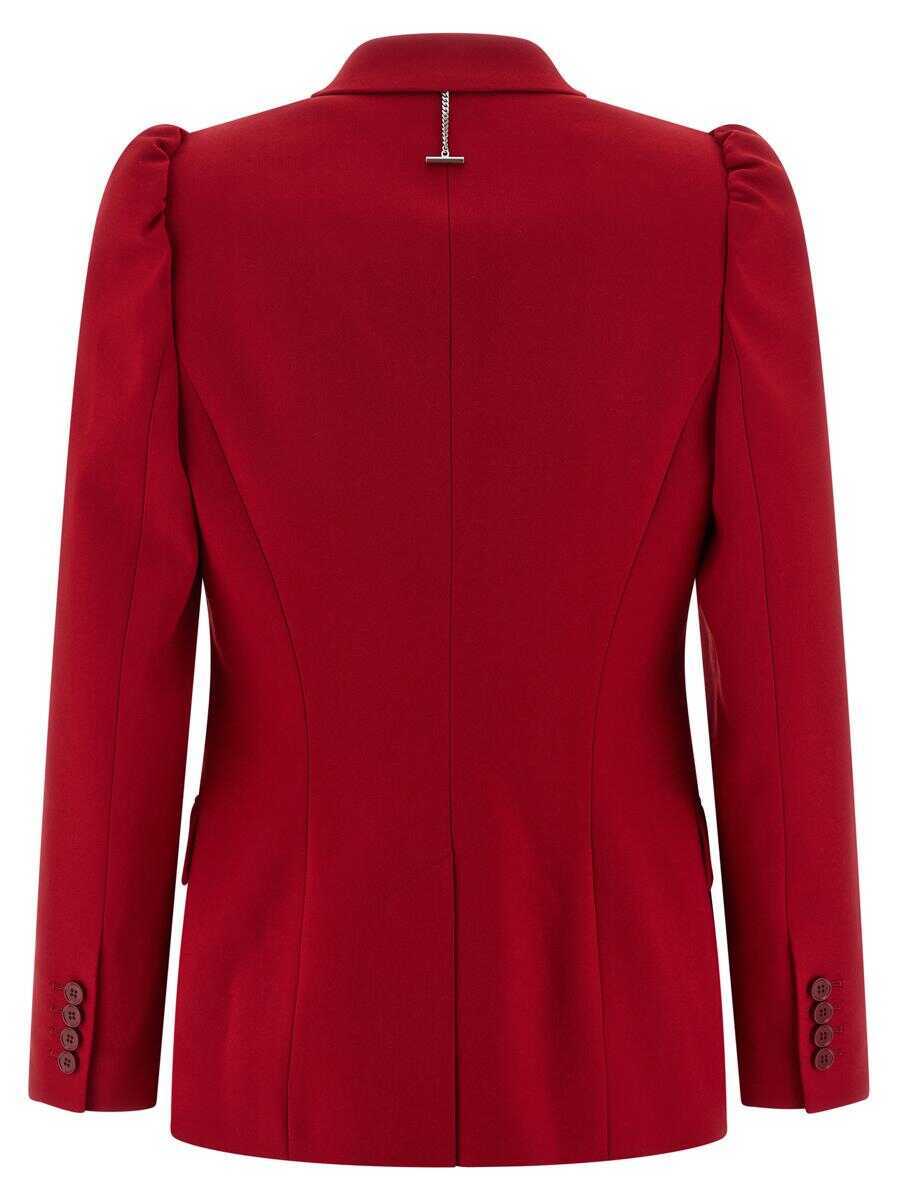Geci Alexander McQueen Alexander McQueen Single-Breasted Blazer RED Femei (BM 19325301) 2
