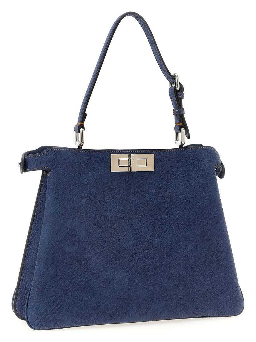 Genti de umar Fendi Fendi Peekaboo Soft Medium Shoulder Bag BLUE Femei (BM 19325337) 2