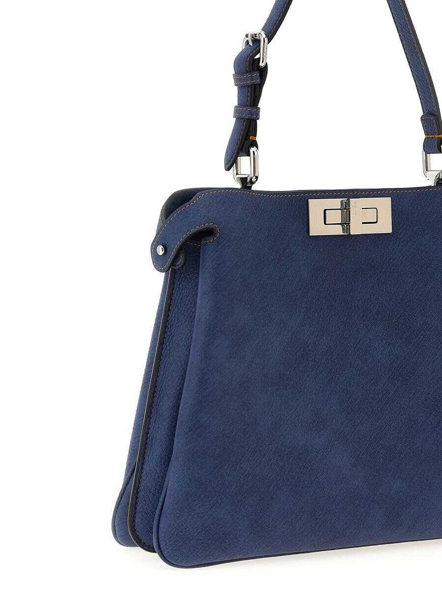 Genti de umar Fendi Fendi Peekaboo Soft Medium Shoulder Bag BLUE Femei (BM 19325337) 3
