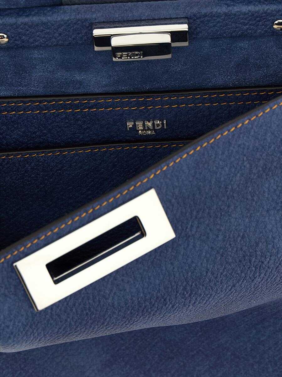 Genti de umar Fendi Fendi Peekaboo Soft Medium Shoulder Bag BLUE Femei (BM 19325337) 4