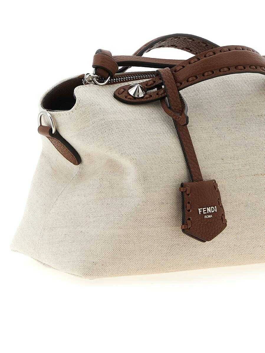 Genti de mana Fendi Fendi By The Way Soft Medium Handbag Beige Femei (BM 19325424) 3