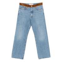 Blugi Marni Jeans With Velvet Trim And Floral Appliques Barbati