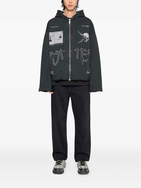 Bluze de trening M44 LABEL GROUP M44 Label Group 44 Label Group Sweatshirt With Prints And Hoodie Black Barbati (BM 19325844) 2