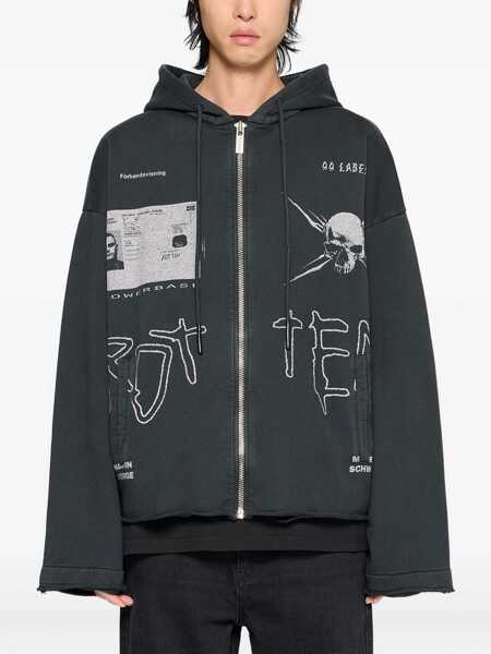 Bluze de trening M44 LABEL GROUP M44 Label Group 44 Label Group Sweatshirt With Prints And Hoodie Black Barbati (BM 19325844) 1