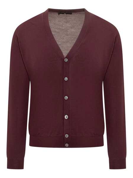 Cardigane FILIPPO DE LAURENTIIS Filippo De Laurentiis Filippo De Laurentiis Bordeaux Wool Cardigan RED Barbati (BM 19326027) 1