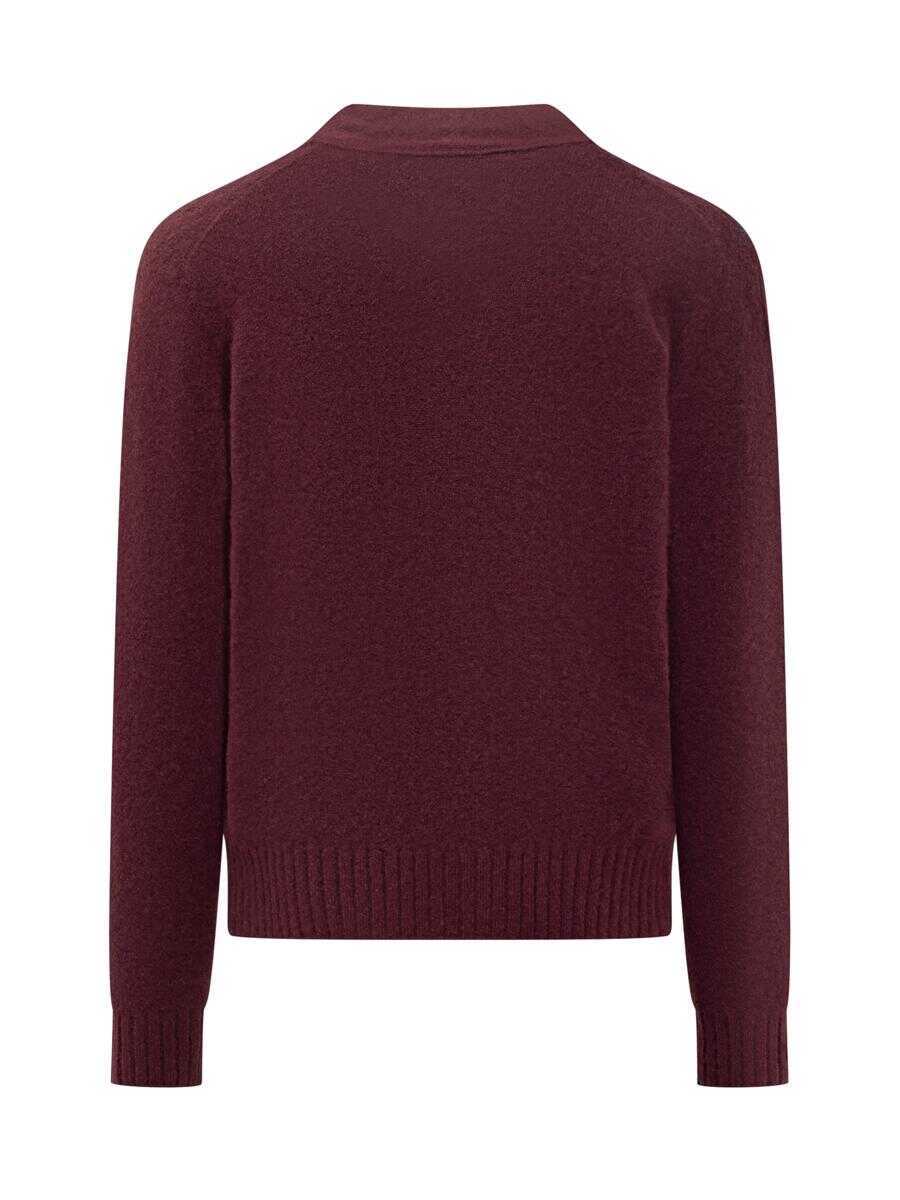 Cardigane FILIPPO DE LAURENTIIS Filippo De Laurentiis Filippo De Laurentiis Bordeaux Wool Cardigan With Pockets RED Barbati (BM 19326045) 2