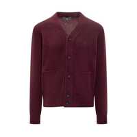 Cardigane Filippo De Laurentiis Filippo De Laurentiis Bordeaux Wool Cardigan With Pockets Barbati