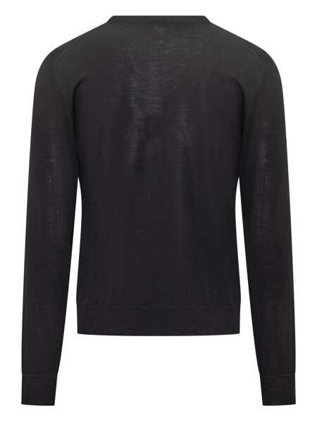 Pulovere FILIPPO DE LAURENTIIS Filippo De Laurentiis Filippo De Laurentiis Wool V-Neck Sweater Black BLUE Barbati (BM 19326219) 2