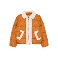 Paltoane Save The Duck Brown Down Jacket 'Honey' With Fur Femei