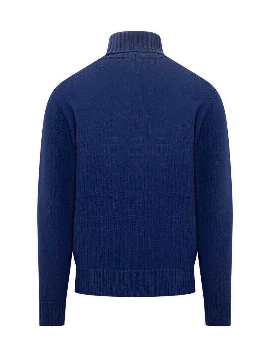 Pulovere FILIPPO DE LAURENTIIS Filippo De Laurentiis Filippo De Laurentiis Wool Turtleneck Royal Blue BLUE Barbati (BM 19326285) 2