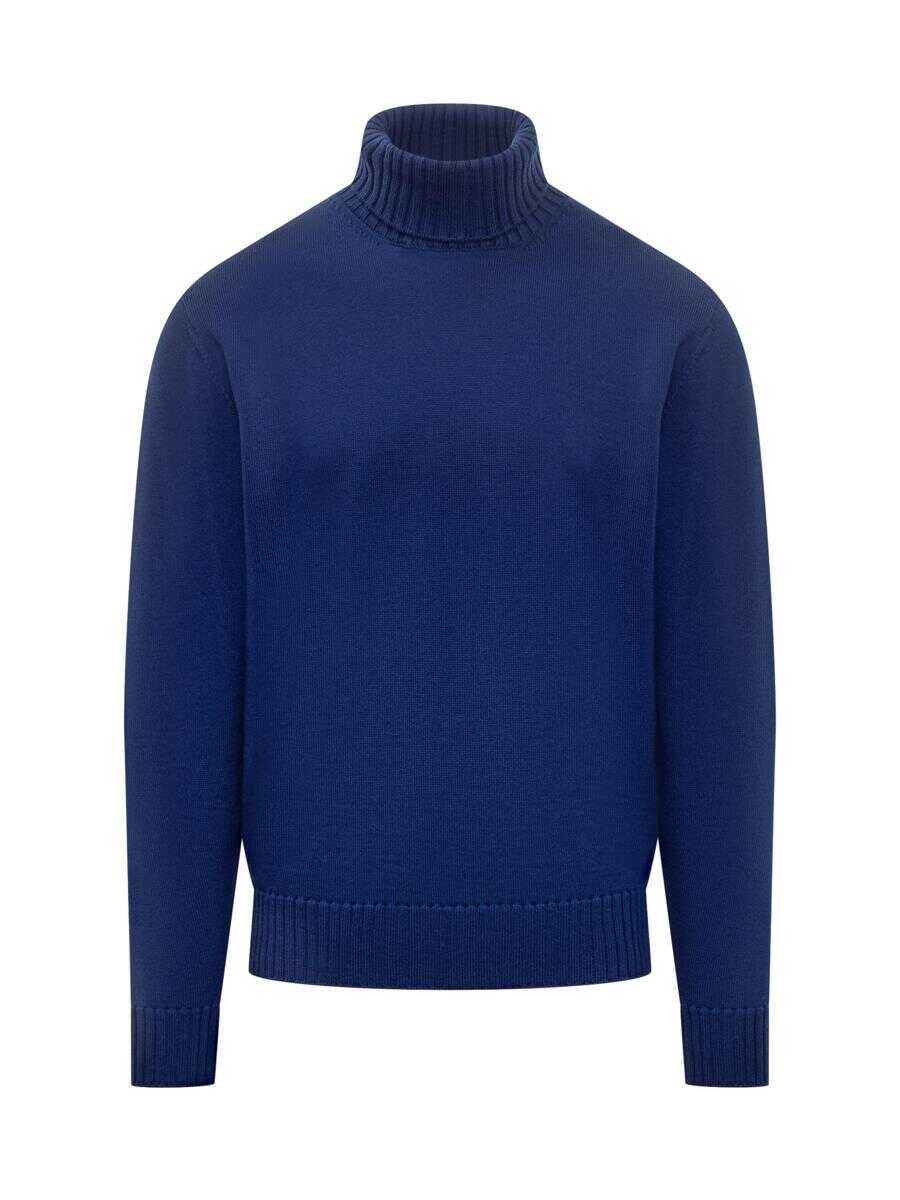 Pulovere FILIPPO DE LAURENTIIS Filippo De Laurentiis Filippo De Laurentiis Wool Turtleneck Royal Blue BLUE Barbati (BM 19326285) 1