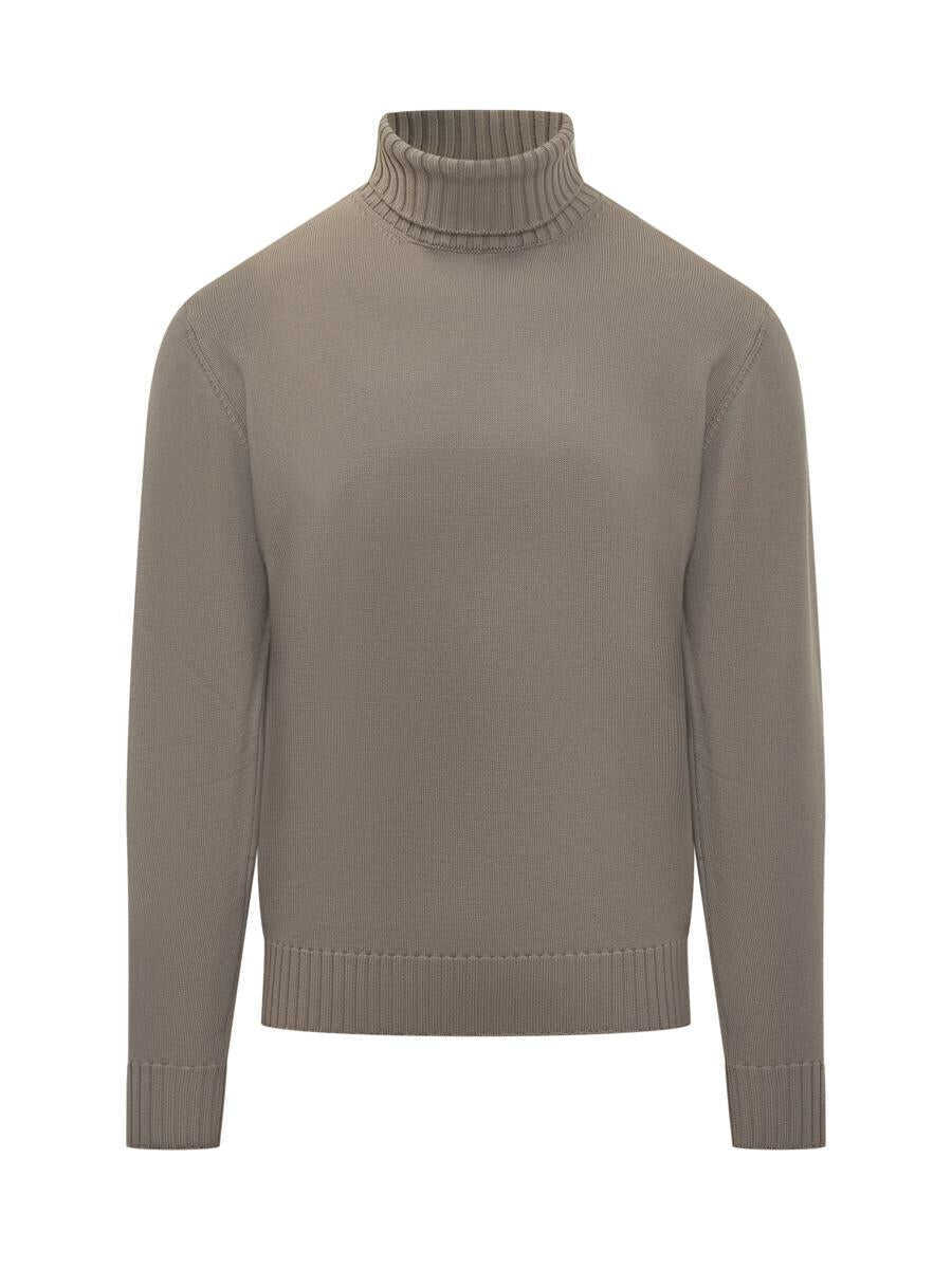 Pulovere FILIPPO DE LAURENTIIS Filippo De Laurentiis Filippo De Laurentiis Wool Turtleneck Beige GREY Barbati (BM 19326291) 1