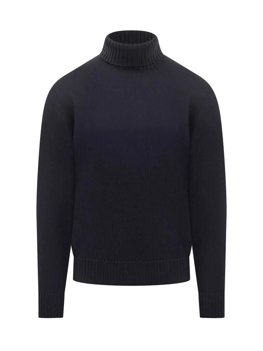 Pulovere FILIPPO DE LAURENTIIS Filippo De Laurentiis Filippo De Laurentiis Wool Turtleneck Dark Blue BLUE Barbati (BM 19326300) 1