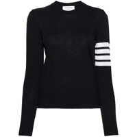 Camasi Thom Browne Relaxed Fit Pullover With 4 Bars In Fine Merino Wool Clothing Femei