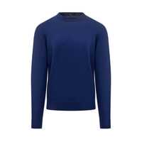Pulovere Filippo De Laurentiis Filippo De Laurentiis Wool Crew Neck Sweater Royal Blue Barbati