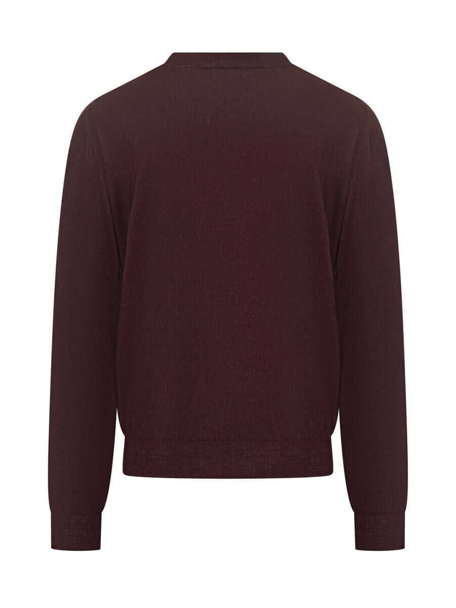 Pulovere FILIPPO DE LAURENTIIS Filippo De Laurentiis Filippo De Laurentiis Bordeaux Wool Crew Neck Sweater RED Barbati (BM 19326486) 2