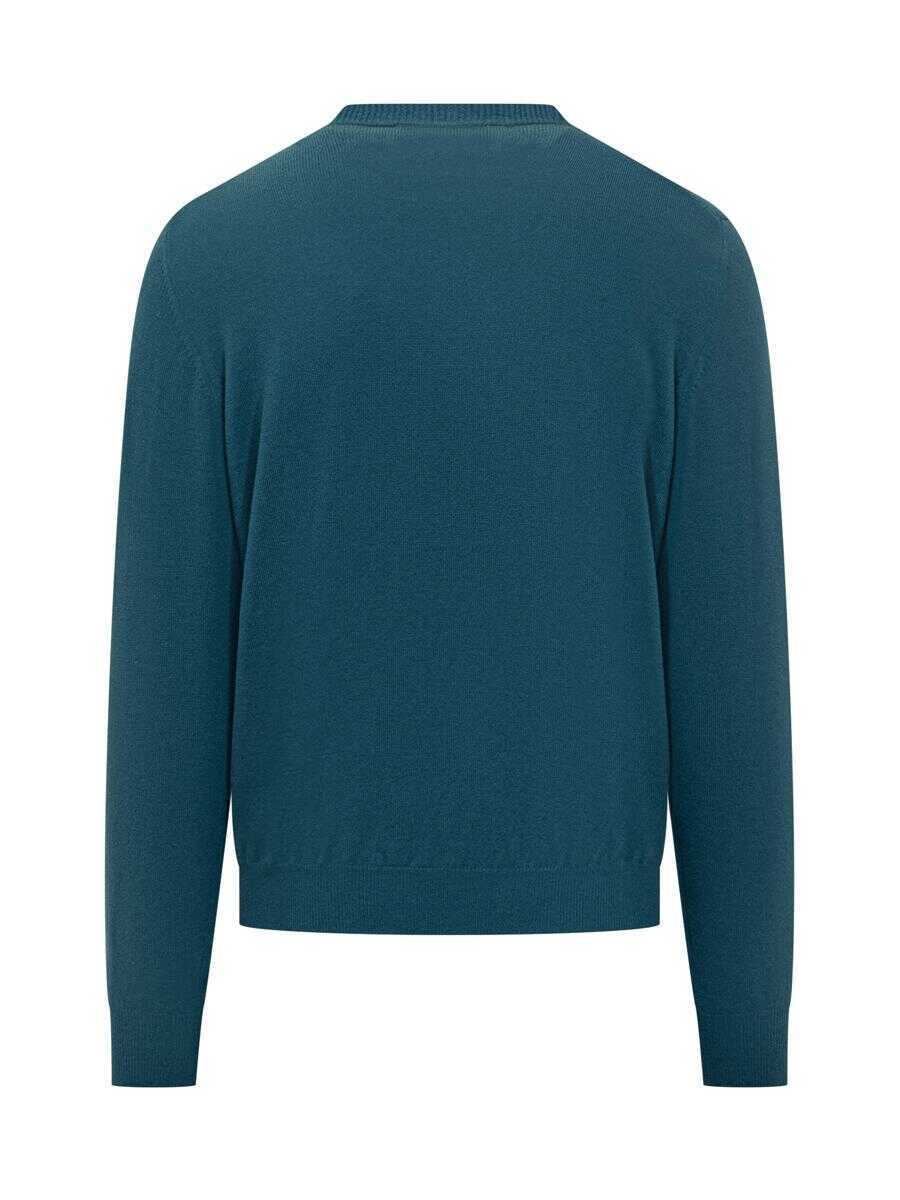 Pulovere FILIPPO DE LAURENTIIS Filippo De Laurentiis Filippo De Laurentiis Wool Crewneck Sweater Petroleum Green GREEN Barbati (BM 19326492) 2