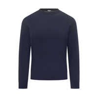 Pulovere Filippo De Laurentiis Filippo De Laurentiis Dark Blue Wool Crew Neck Sweater Barbati