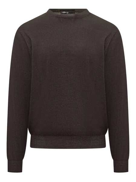 Pulovere FILIPPO DE LAURENTIIS Filippo De Laurentiis Filippo De Laurentiis Brown Wool Crew Neck Sweater GREY Barbati (BM 19326498) 1