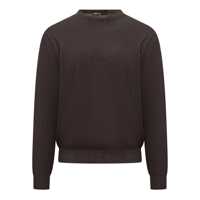 Pulovere Filippo De Laurentiis Filippo De Laurentiis Brown Wool Crew Neck Sweater Barbati