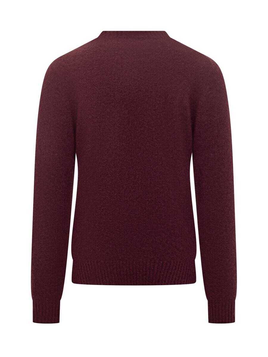 Pulovere FILIPPO DE LAURENTIIS Filippo De Laurentiis Filippo De Laurentiis Bordeaux Wool Crew Neck Sweater RED Barbati (BM 19326501) 2