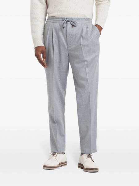 Pantaloni Brunello Cucinelli Brunello Cucinelli Front Pleat Pants GRAY Barbati (BM 19326822) 3