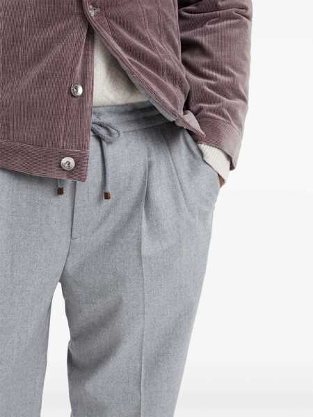 Pantaloni Brunello Cucinelli Brunello Cucinelli Front Pleat Pants GRAY Barbati (BM 19326822) 5