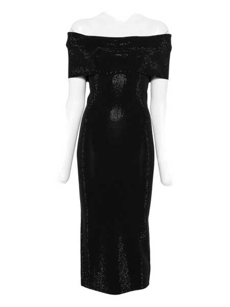 Rochii Michael Kors Michael Kors Black Midi Dress With Bardot Neckline Black Femei (BM 19326891) 1