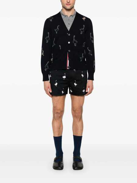 Pulovere Thom Browne Thom Browne Sweaters BLUE Barbati (BM 19326894) 2