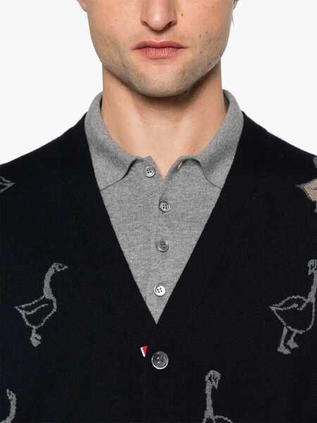 Pulovere Thom Browne Thom Browne Sweaters BLUE Barbati (BM 19326894) 5