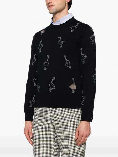 Pulovere Thom Browne Thom Browne Sweaters BLUE Barbati (BM 19326897) 3