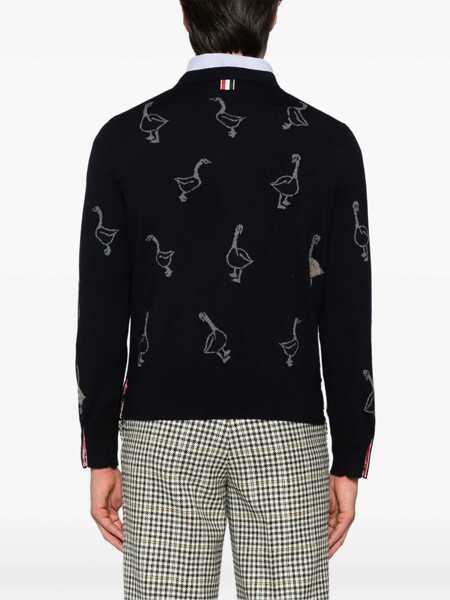 Pulovere Thom Browne Thom Browne Sweaters BLUE Barbati (BM 19326897) 4
