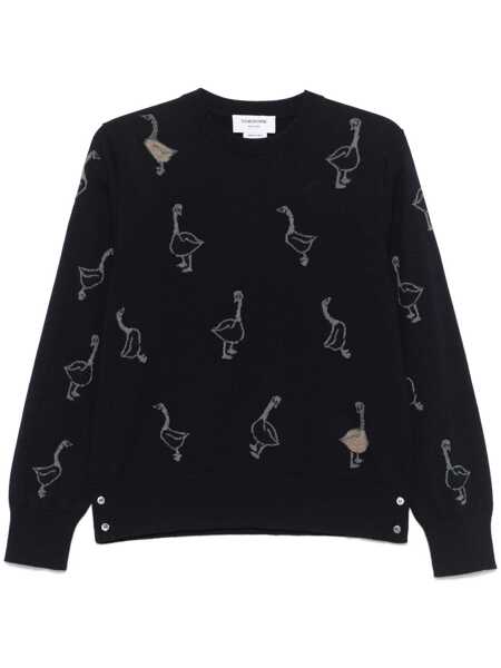 Pulovere Thom Browne Thom Browne Sweaters BLUE Barbati (BM 19326897) 1