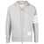 Thom Browne Thom Browne Classic Full Zip Hoodie In Classic Loopback With Engineered 4 Bar Clothing GREY