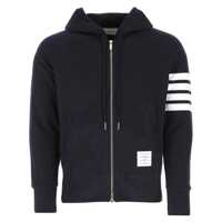 Bluze de trening Thom Browne Thom Browne Classic Full Zip Hoodie In Classic Loopback With Engineered 4 Bar Clothing