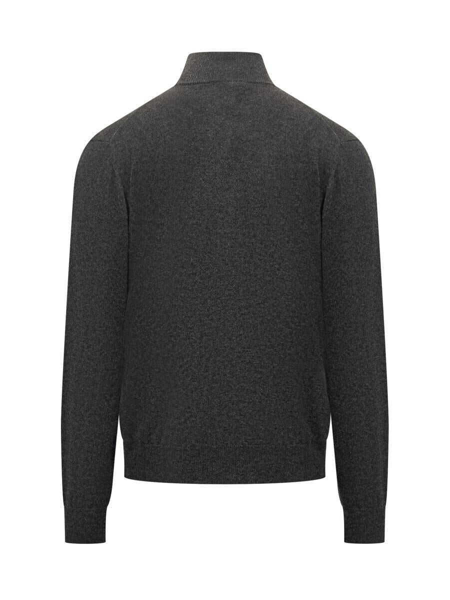 Pulovere FILIPPO DE LAURENTIIS Filippo De Laurentiis Filippo De Laurentiis Wool Sweater With Grey Half Zip GREY Barbati (BM 19326990) 2