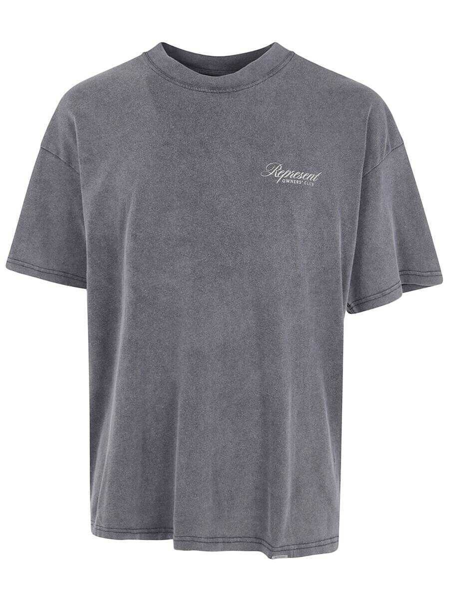 Tricouri REPRESENT Represent  Owners Club Script T-Shirt Clothing GREY Barbati (BM 19327245) 1