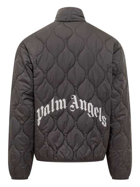 Geci Palm Angels Palm Angels Palm Angels Curved Logo Jacket Black Barbati (BM 19327380) 2