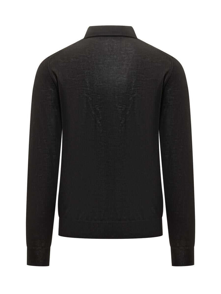 Tricouri Polo FILIPPO DE LAURENTIIS Filippo De Laurentiis Filippo De Laurentiis Wool Polo Black Black Barbati (BM 19327389) 2