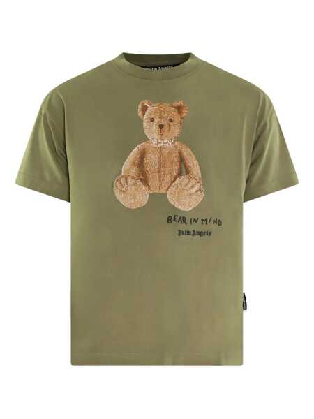 Tricouri Palm Angels Palm Angels Palm Angels T-Shirt Bear In Mind GREEN Barbati (BM 19327392) 1