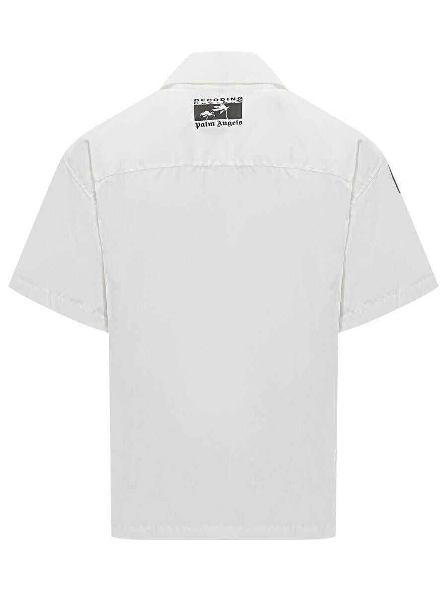 Camasi Palm Angels Palm Angels Palm Angels Shirt With Palm Print WHITE Barbati (BM 19327416) 2