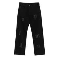 Blugi Palm Angels Palm Angels Jeans With Gothic Logo Embroidery Barbati