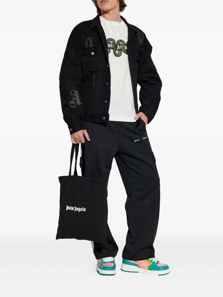 Geci Palm Angels Palm Angels Palm Angels Jacket With Gothic Logo Embroidery Black Barbati (BM 19327482) 2