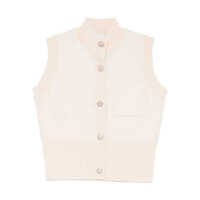 Pulovere Blumarine Ecru Sleeveless Gilet Femei