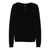 Rick Owens Black Sweater With Distressed Effect And Cut-Out Details On The Front In Alpaca Blend Woman Black