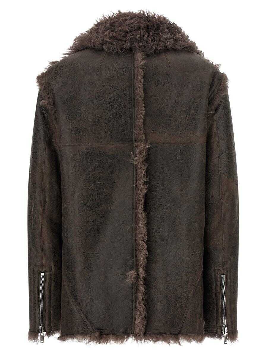 Geci Rick Owens Rick Owens Exploder Jacket BROWN Femei (BM 19327755) 3
