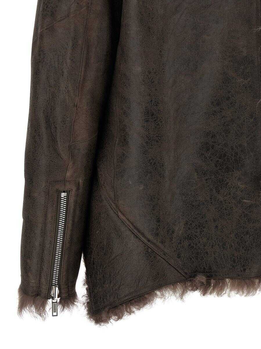 Geci Rick Owens Rick Owens Exploder Jacket BROWN Femei (BM 19327755) 5